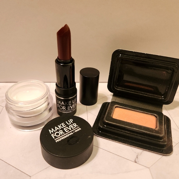 Make Up For Ever Makeup Minis Bundle NEW Finishing Powder Lipstick Blush - Picture 2 of 9